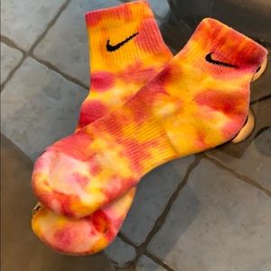 Nike dry fit custom tye dye socks